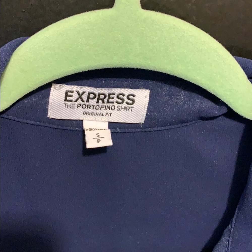 Women’s Blue Sleeveless Button Down - Picture 2 of 3